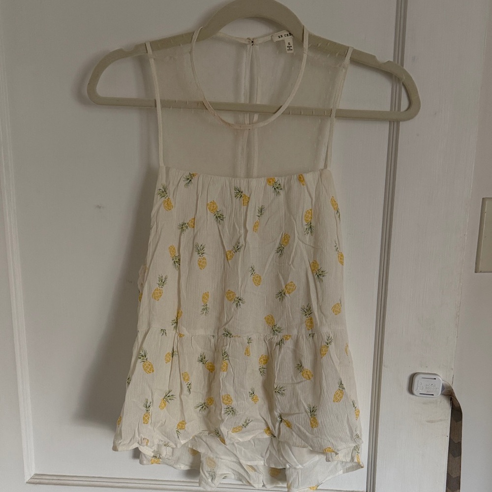 En Creme Floral Camisole - Cream and Yellow